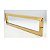 PUXADOR DUPLO INOX PARA PORTA IL4070 40CM (400MM) GOLD DOURADO BRILHANTE ITALY LINE - Imagem 3