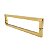 PUXADOR DUPLO INOX PARA PORTA IL4070 40CM (400MM) GOLD DOURADO BRILHANTE ITALY LINE - Imagem 2