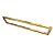 PUXADOR DUPLO INOX PARA PORTA IL4070 60CM (600MM) GOLD DOURADO BRILHANTE ITALY LINE - Imagem 2