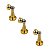 KIT 3 PRENDEDOR BATEDOR DE PORTA MAGNETICO INOX DOURADO - Imagem 1