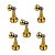 KIT 5 PRENDEDOR BATEDOR DE PORTA MAGNETICO INOX DOURADO - Imagem 1