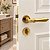 FECHADURA PORTA BANHEIRO LILY IMAB DOURADO OURO ACETINADO ESCOVADO MAQUINA 55MM COLONIAL CLASSICA - Imagem 1