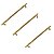KIT 3 PUXADOR MOVEIS ZIGRINATO IL1580 224MM DOURADO FOSCO - Imagem 1