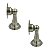 KIT 2 PRENDEDOR DE PORTA MAGNETICO ADESIVO INOX ESCOVADO - Imagem 1
