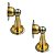 KIT 2 PRENDEDOR DE PORTA MAGNETICO ADESIVO INOX DOURADO - Imagem 1