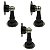 KIT 3 PRENDEDOR BATEDOR PORTA MAGNETICO ADESIVO PRETO FOSCO - Imagem 1