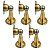 KIT 5 PRENDEDOR BATEDOR PORTA MAGNETICO ADESIVO INOX DOURADO - Imagem 1