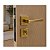 Fechadura Porta Externa Vivaldi Dourado Escovado Pado 55mm - Imagem 8
