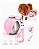 Garrafa Bebedouro Portátil Cachorro Pet  285ml Aço Inox Rosa - Imagem 1
