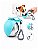 Garrafa Bebedouro Portátil Cachorro Pet 285ml Aço Inox Azul - Imagem 1