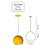 PENDENTE ARUBA AMARELO PD-210/AM KIN-LIGHT 429180 - Imagem 4