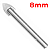 BROCA PARA VIDRO 8MM PONTA TRIANGULO CORTAG 60130 559423 - Imagem 2
