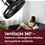 VENTILADOR DE TETO VENTIDELTA 50CM 360º BIVOLT PRETO 76-5432 GRADE DE PVC 76-5432 766623 - Imagem 5