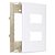 PLACA MARGIRIUS SLEEK 4X2 2 MÓDULO C/S PA016024 BRANCO 673170 - Imagem 4