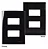 PLACA MARGIRIUS SLEEK 4X2 2 MÓDULO S/S PA015914 EBONY/PRETO 675571 - Imagem 4