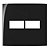 PLACA MARGIRIUS SLEEK 4X4 2 MÓDULO S/S PA015911 EBONY/PRETO 673463 - Imagem 1