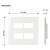 PLACA MARGIRIUS SLEEK 4X4 4 MÓDULO C/S PA016019 BRANCO 673234 - Imagem 4