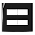 PLACA MARGIRIUS SLEEK 4X4 4 MÓDULO S/S PA015909 EBONY/PRETO 673471 - Imagem 3