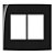 PLACA MARGIRIUS SLEEK 4X4 6 MÓDULO S/S PA015908 EBONY/PRETO 675580 - Imagem 1