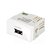 CONJUNTO MARGIRIUS SLEEK MÓDULO TOMADA USB PA017261 BRANCO 673331 - Imagem 3