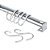 BARRA MAKINOX 60CM C/6 GANCHO INOX 7333 337552 - Imagem 2