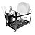 ESCORREDOR DE INOX MAKINOX 12 PRATOS COM PORTA TALHER DE PVC PRETO 0412P 725714 - Imagem 1
