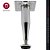 PÉ PARA ÁRMARIO GABINETE MÓVEIS P&J 120MM METAL CROMADO CONICO C/1 532550 - Imagem 1