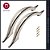 PUXADOR P&J GOLFINHO 96MM CROMADO 7671MC C/2 407771 - Imagem 1