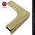 CANTONEIRA L P&J 34X34 DOURADO METAL C/2 735388 - Imagem 1