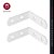CANTONEIRA L P&J 2 BRANCO METAL C/2 CARTELA 514632 - Imagem 1