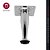 PÉ PARA ÁRMARIO GABINETE MÓVEIS P&J 100MM METAL CROMADO CONICO C/1 449415 - Imagem 1