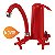 TORNEIRA COM FILTRO PURIFICADOR DUDA BICA MÓVEL 1/2 VERMELHO/CROMADO ROMA 660500 760463 - Imagem 1