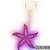3D CHAVEIRO ESTRELA MAR 5CM ROXO 893633 - Imagem 2