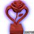 3D DECORAÇÃO CORAÇÃO COM FLOR 12CM VERMELHO 893765 - Imagem 2