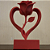 3D DECORAÇÃO CORAÇÃO COM FLOR 12CM VERMELHO 893765 - Imagem 3