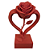 3D DECORAÇÃO CORAÇÃO COM FLOR 12CM VERMELHO 893765 - Imagem 4