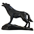 3D DECORAÇÃO LOBO 10CM PRETO 894001 - Imagem 1