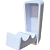 GANCHO RETRÁTIL DUPLO BRANCO 10X3,5X2,8CM COM ADESIVO LIENAMIYA IMPRESSO EM 3D 897434 - Imagem 1