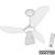 VENTILADOR DE TETO CRISTAL 3 PÁS BRANCO BIVOLT 54-3303 VENTIDELTA 899720 - Imagem 3