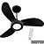 VENTILADOR DE TETO COM LED 3 PÁS PRETO BIVOLT 54-3310 VENTIDELTA 899780 - Imagem 1