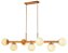 Luminária Pendente Jabuticaba Cor Dourado Globos Opaco Branco COD10100 - Imagem 1