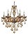 Lustre pendente com 6 braços cor ambar modelo COD10049 - Imagem 1