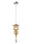 Lustre pendente cor ambar 155 H255MM marca inobari modelo COD10089 - Imagem 1
