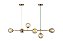 Lustre pendente cor ambar L800 H1000MM modelo COD10085 - Imagem 1