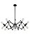 Lustre pendente cor preto 1000 H500MM marca inobari modelo COD10084 - Imagem 2