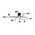 Lustre pendente cor preto L1100 W700MM modelo COD10066 - Imagem 1