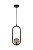 Lustre pendente cor preto/ambar  400x170MM marca inobari modelo COD10079 - Imagem 2