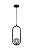 Lustre pendente cor preto/ambar  400x170MM marca inobari modelo COD10079 - Imagem 1
