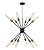 Lustre pendente cor preto/cobre  D700xH700MM marca inobari modelo COD10071 - Imagem 1