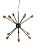 Lustre pendente cor preto/cobre  D700xH700MM marca inobari modelo COD10071 - Imagem 3